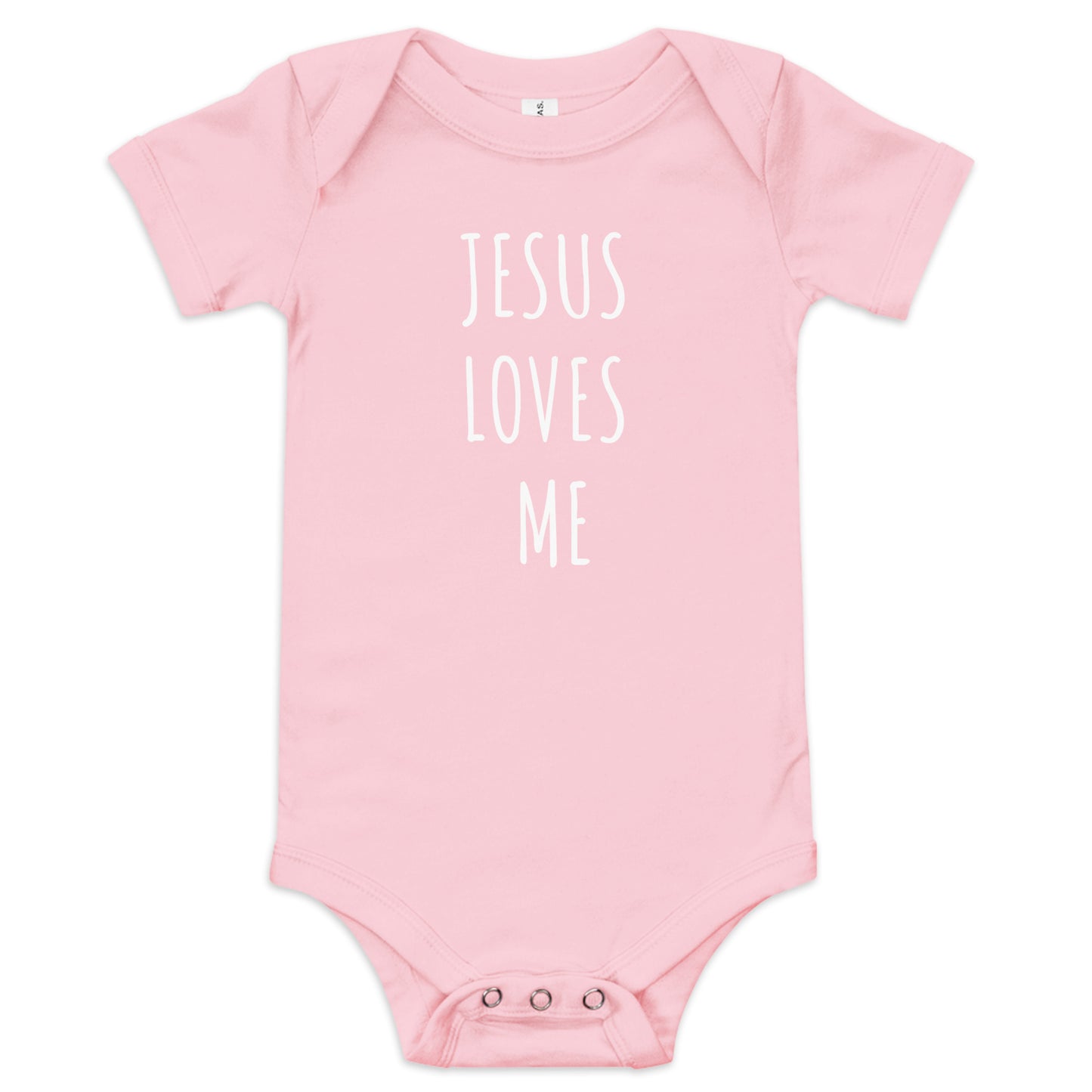 JESUS LOVES ME Baby Short Sleeve One Piece