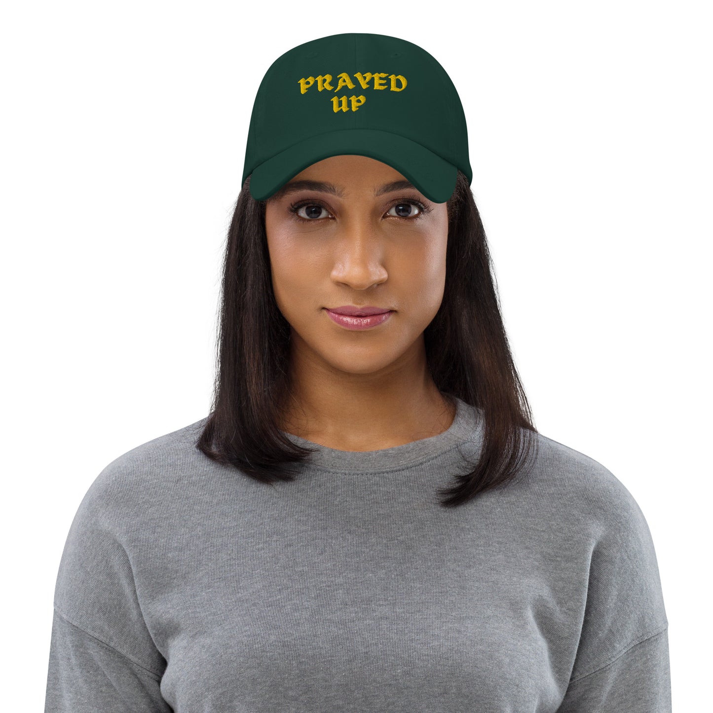 Golden Stitch Prayed Up Hat
