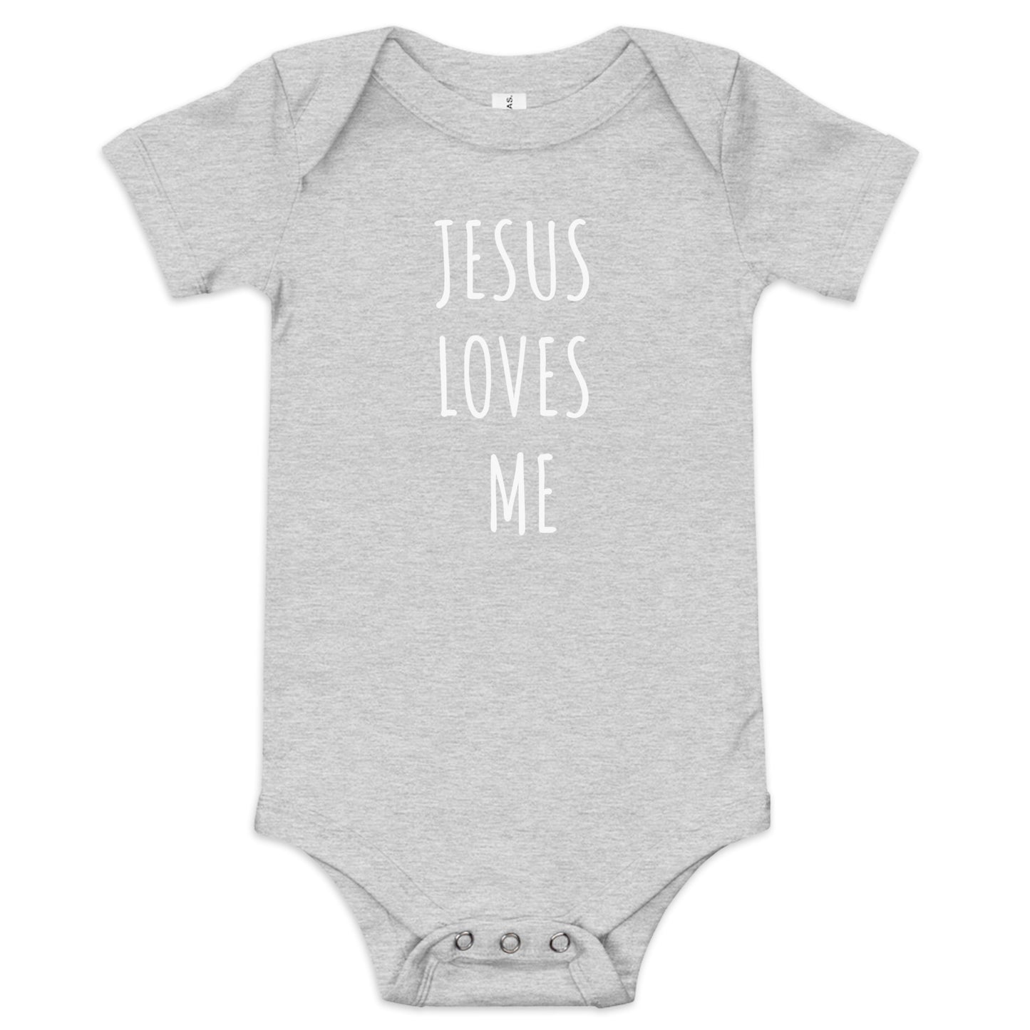 JESUS LOVES ME Baby Short Sleeve One Piece