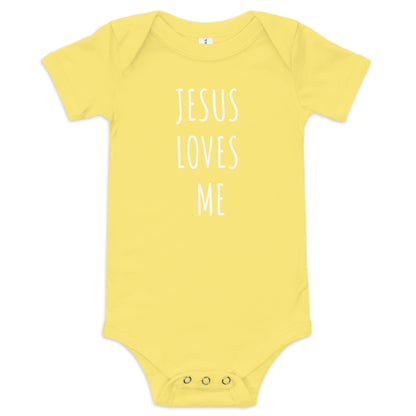 JESUS LOVES ME Baby Short Sleeve One Piece