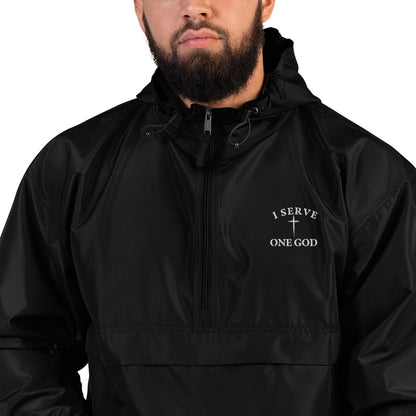 I SERVE ONE GOD Champion/Christian Clothing Collab Packable Jacket