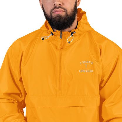 I SERVE ONE GOD Champion/Christian Clothing Collab Packable Jacket