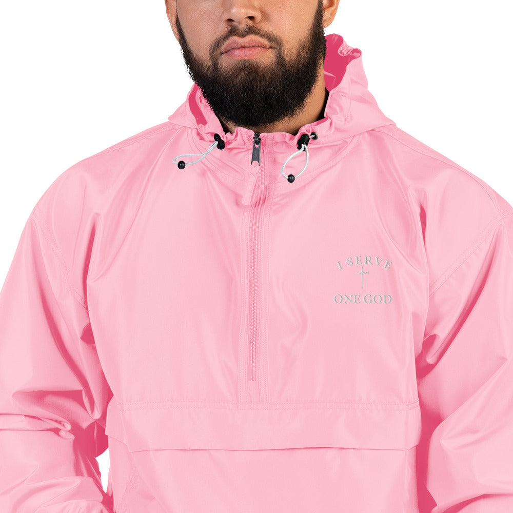 I SERVE ONE GOD Champion/Christian Clothing Collab Packable Jacket