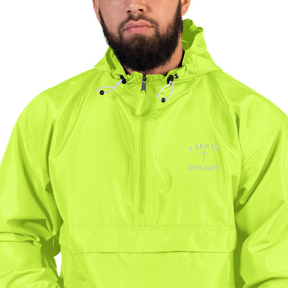 I SERVE ONE GOD Champion/Christian Clothing Collab Packable Jacket