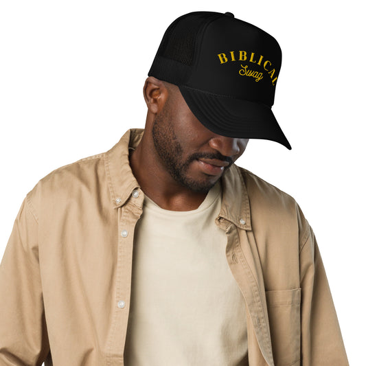 GOLDEN BIBLICAL SWAG Foam Trucker Hat