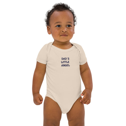 DAD'S LITTLE ANGEL Organic Cotton Baby Bodysuit