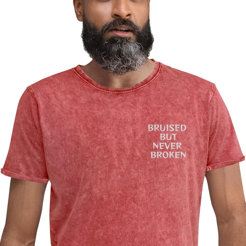 NEVER BROKEN Denim T-Shirt